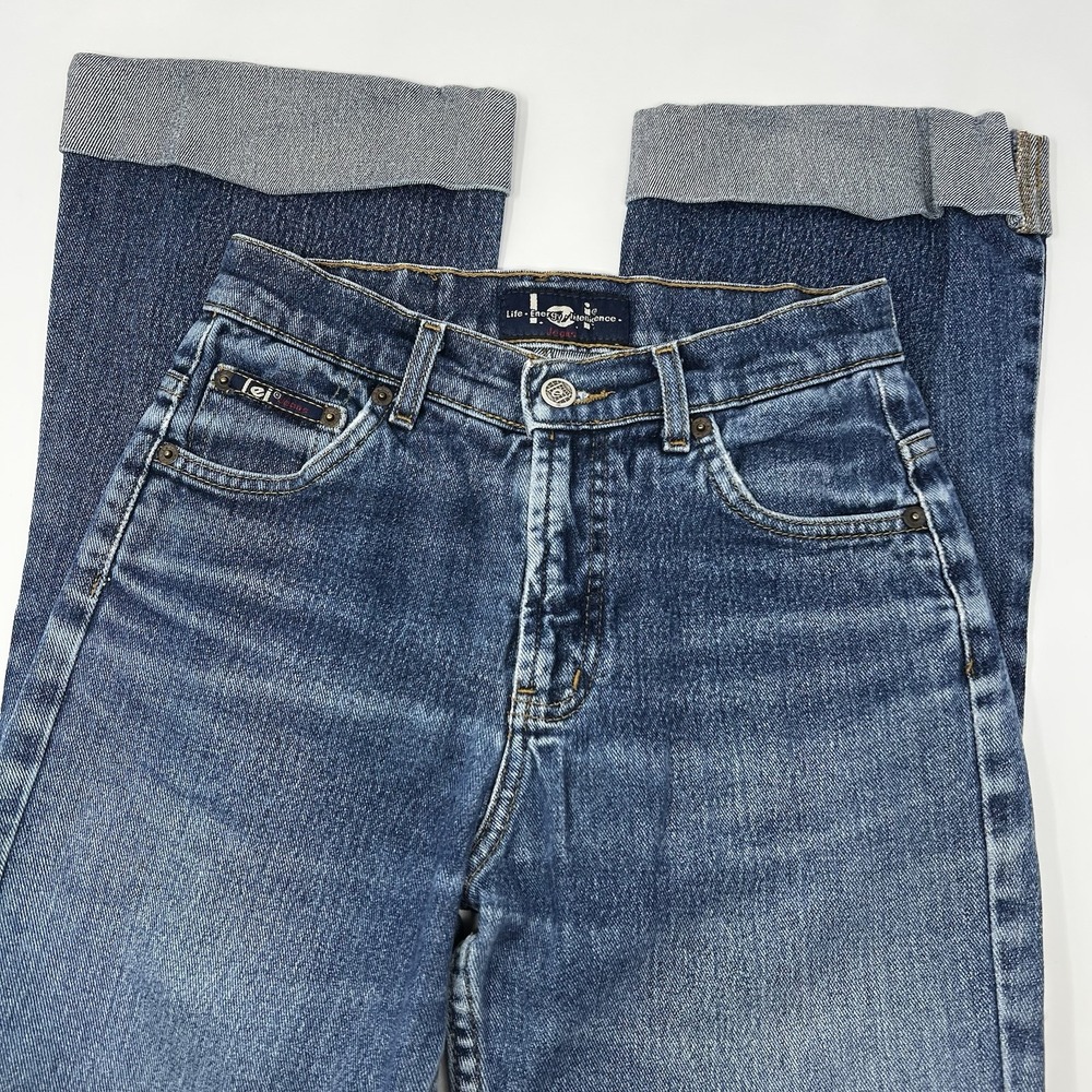 Lei Vintage‎ Y2K 90's Low Rise Bootcut Cuffed Jeans Juniors Size 3